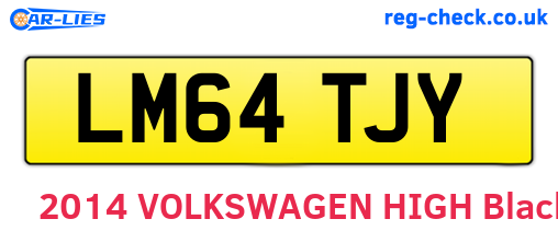LM64TJY are the vehicle registration plates.