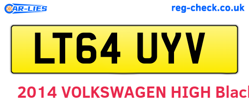 LT64UYV are the vehicle registration plates.