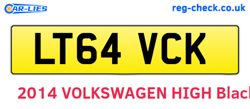 LT64VCK are the vehicle registration plates.