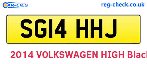 SG14HHJ are the vehicle registration plates.
