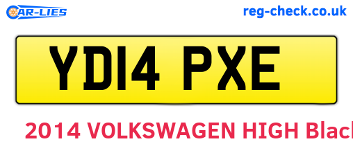 YD14PXE are the vehicle registration plates.