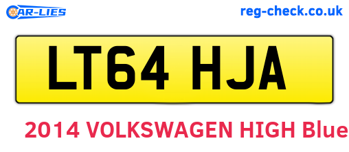 LT64HJA are the vehicle registration plates.