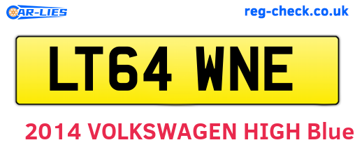 LT64WNE are the vehicle registration plates.