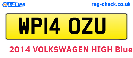 WP14OZU are the vehicle registration plates.