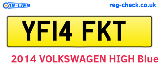 YF14FKT are the vehicle registration plates.