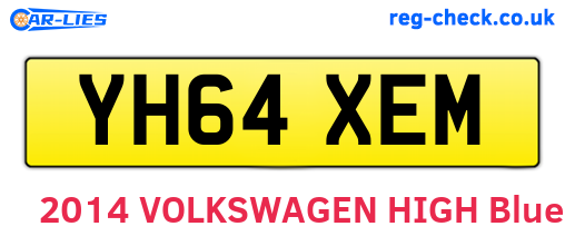 YH64XEM are the vehicle registration plates.