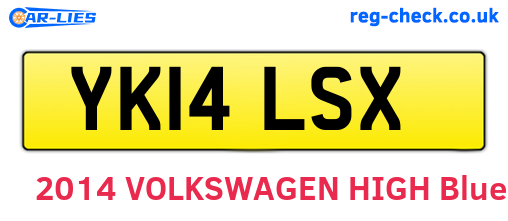 YK14LSX are the vehicle registration plates.