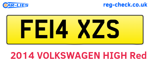 FE14XZS are the vehicle registration plates.