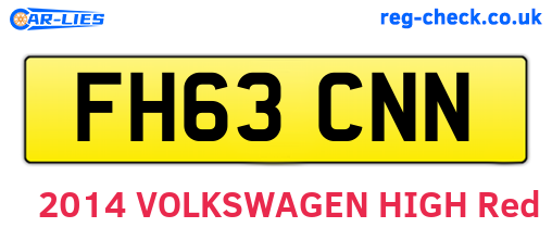 FH63CNN are the vehicle registration plates.