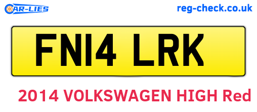 FN14LRK are the vehicle registration plates.