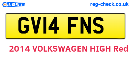 GV14FNS are the vehicle registration plates.
