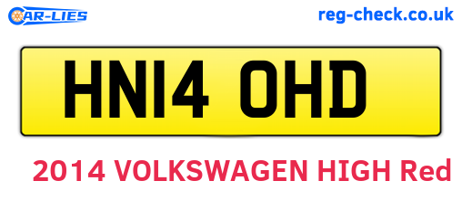 HN14OHD are the vehicle registration plates.