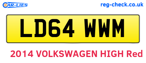 LD64WWM are the vehicle registration plates.