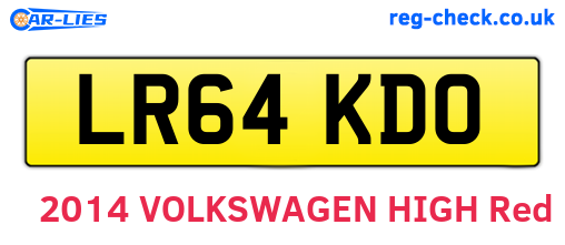 LR64KDO are the vehicle registration plates.