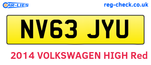 NV63JYU are the vehicle registration plates.