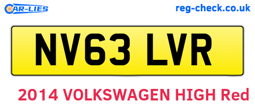 NV63LVR are the vehicle registration plates.