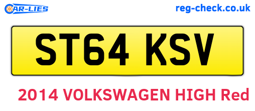 ST64KSV are the vehicle registration plates.