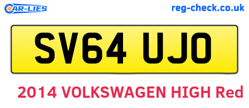 SV64UJO are the vehicle registration plates.