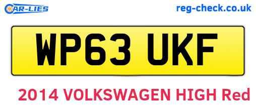 WP63UKF are the vehicle registration plates.