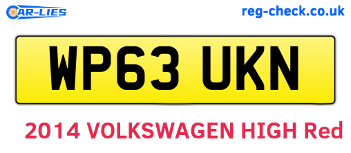 WP63UKN are the vehicle registration plates.