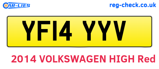 YF14YYV are the vehicle registration plates.