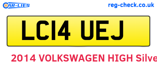 LC14UEJ are the vehicle registration plates.