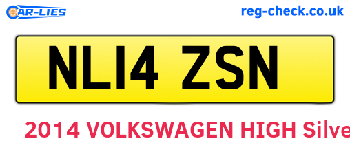 NL14ZSN are the vehicle registration plates.
