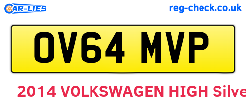 OV64MVP are the vehicle registration plates.