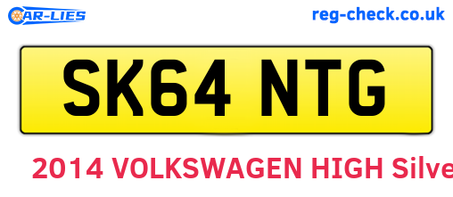 SK64NTG are the vehicle registration plates.