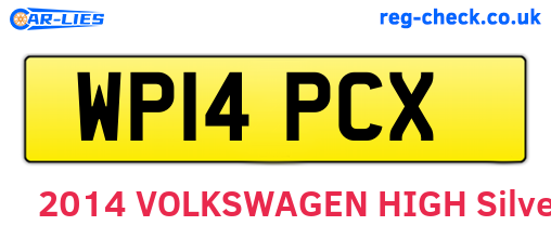 WP14PCX are the vehicle registration plates.