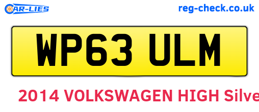 WP63ULM are the vehicle registration plates.