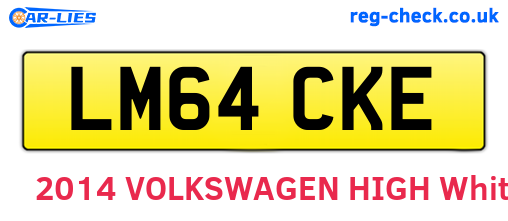 LM64CKE are the vehicle registration plates.