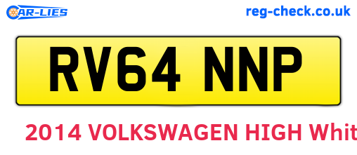 RV64NNP are the vehicle registration plates.