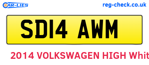 SD14AWM are the vehicle registration plates.