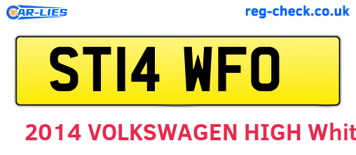 ST14WFO are the vehicle registration plates.