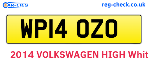 WP14OZO are the vehicle registration plates.
