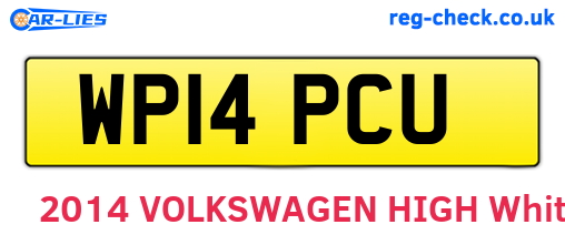 WP14PCU are the vehicle registration plates.