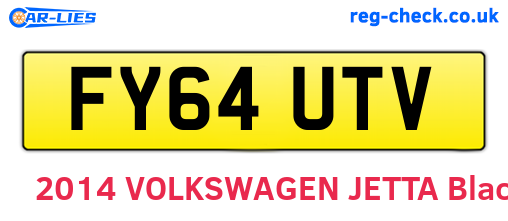 FY64UTV are the vehicle registration plates.