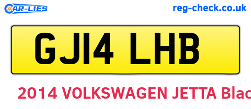 GJ14LHB are the vehicle registration plates.