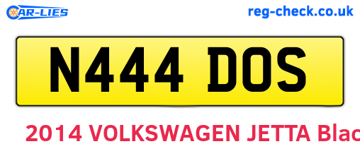 N444DOS are the vehicle registration plates.