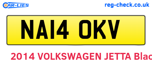 NA14OKV are the vehicle registration plates.