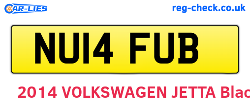 NU14FUB are the vehicle registration plates.