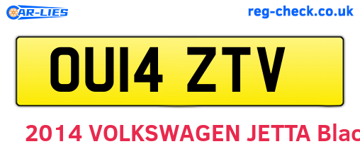 OU14ZTV are the vehicle registration plates.