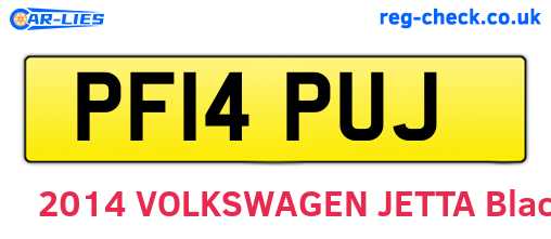 PF14PUJ are the vehicle registration plates.