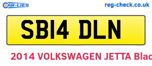 SB14DLN are the vehicle registration plates.