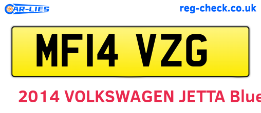 MF14VZG are the vehicle registration plates.