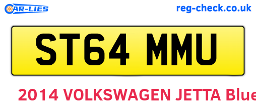 ST64MMU are the vehicle registration plates.