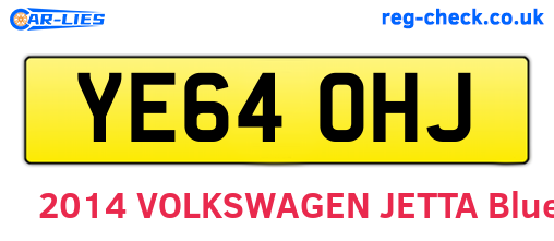 YE64OHJ are the vehicle registration plates.