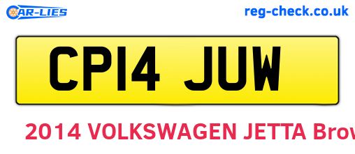 CP14JUW are the vehicle registration plates.