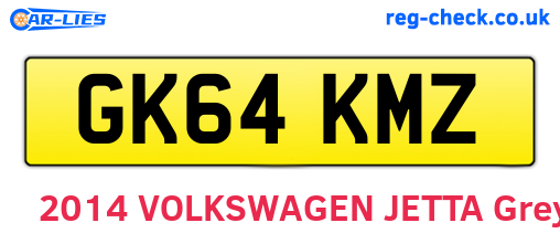 GK64KMZ are the vehicle registration plates.